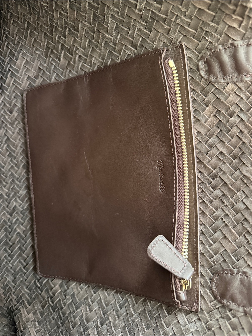 Madewell Signature Woven Tote Coffee Bean - Picture 6 of 9